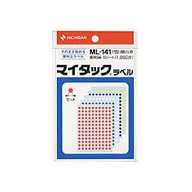 マイタックカラーラベル一般用裏面粘着剤付　５色混色ＭＬ１４１