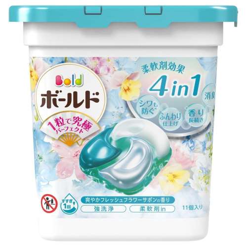 P&G ボールドジェルボール４Ｄ 爽やかフレッシュフラワーサボンの香り 本体 11個