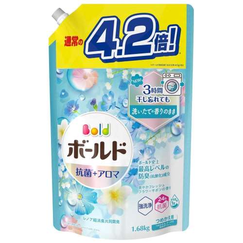 P&G ボールドジェル 爽やかフレッシュフラワーサボンの香り つめかえ用 ウルトラジャンボサイズ 1680g