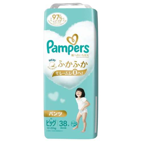 P&G パンパース 肌へのいちばんパンツ スーパージャンボ ビッグ 38枚