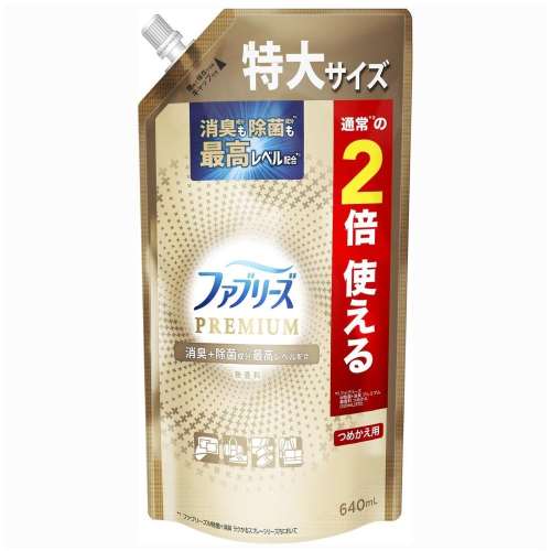 P&G ファブリーズＷ除菌＋消臭 プレミアム 無香料 つめかえ特大サイズ 640mL