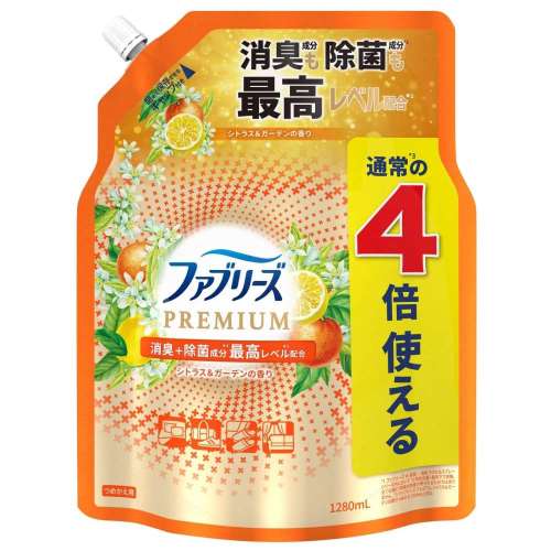 プロクター・アンド・ギャンブル・ジャパン　ファブリーズ除菌消臭　シトラス替４回１２８０ｍｌ
