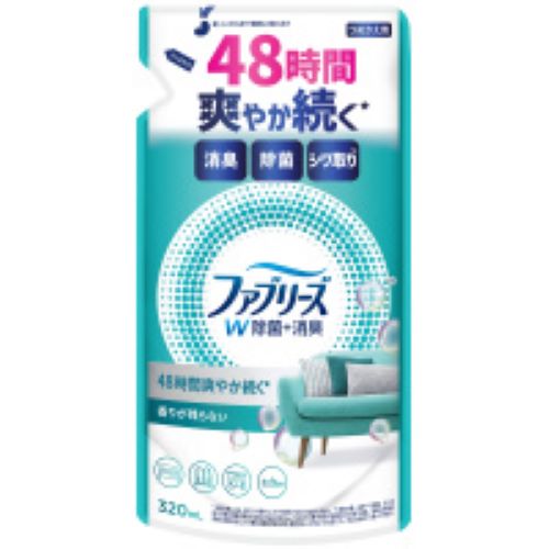 P&G　ファブリーズＷ除菌 消臭　香りが残らない　詰め替え　３２０ｍｌ