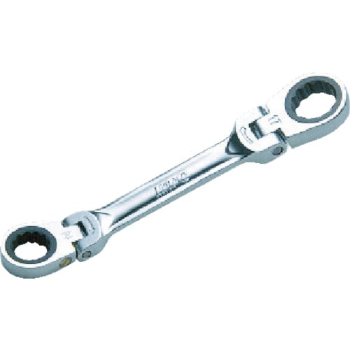 ■ＫＴＣ　ショートラチェットめがねレンチ（両頭首振りタイプ）　１４Ｘ１７ｍｍ　ＭＲ１Ｓ１４１７Ｆ
