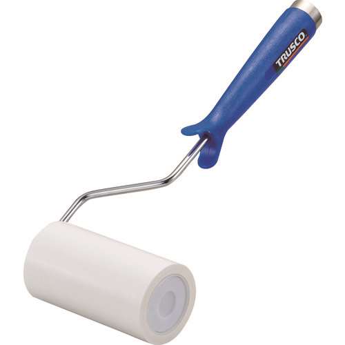 ■ＴＲＵＳＣＯ　クリーンルーム用粘着ローラー４インチ用ハンドル　粘着ローラー白１巻付　２重袋入 CNR4HW