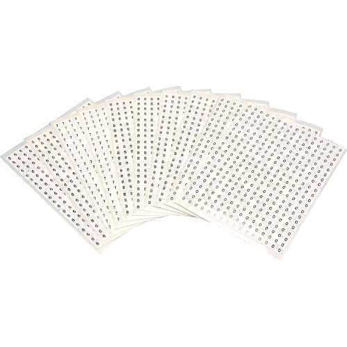 ■ＴＲＵＳＣＯ　ケーブル用ラベル「６～０」各２枚入　計１０枚（１シート８０個） CAL60