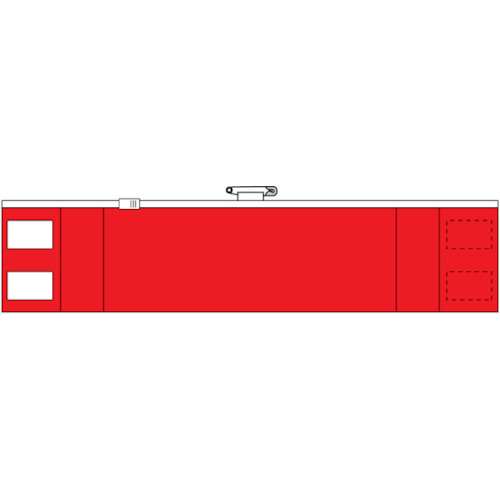 ■トラスコ中山(TRUSCO)　ファスナー付腕章　赤　T-84842