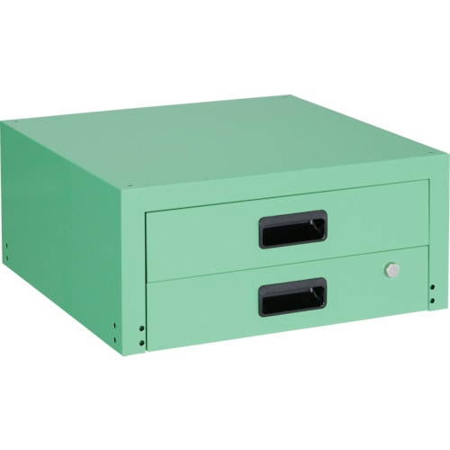 ■トラスコ中山(TRUSCO)　ラビットワゴン用引出２段　５００Ｘ５００　ＹＧ色  RBW-55X YG