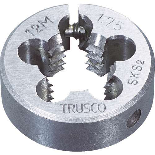 ■トラスコ中山(TRUSCO)　丸ダイス　２５径　Ｍ１０×１．５　（ＳＫＳ）  T25D-10X1.5
