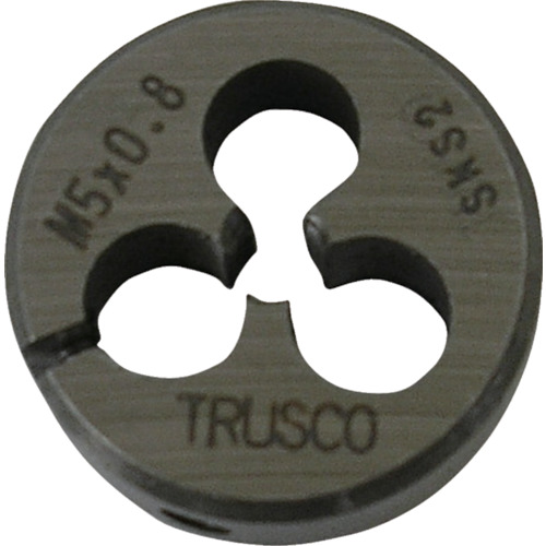 ■トラスコ中山(TRUSCO)　丸ダイス　２５径　Ｍ５×０．８　（ＳＫＳ）  T25D-5X0.8