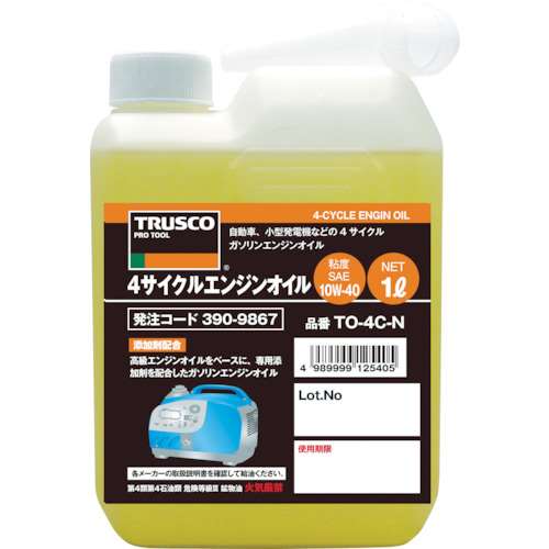 ■トラスコ中山(TRUSCO)　４サイクルエンジンオイル１Ｌ　TO-4C-N