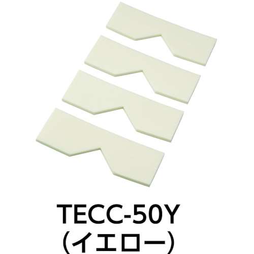 ■トラスコ中山(TRUSCO)　エッジクッションテープ　コーナー用４枚入　イエロー　TECC-50Y