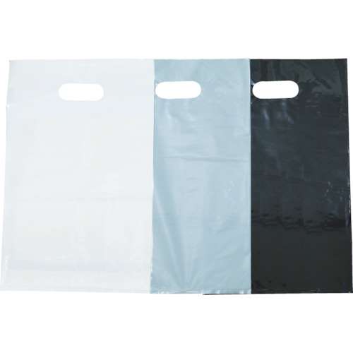 ■トラスコ中山(TRUSCO)　カラーポリ手提げ袋Ｌ　０．０８Ｘ４００Ｘ５００　黒　２０枚入　F-4050BK
