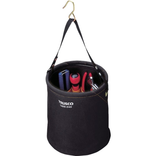 ■トラスコ中山(TRUSCO)　アタッチメント付電工バケツ　Φ２４０Ｘ２４０　TADB-240