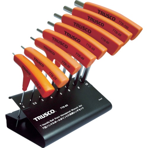 ■トラスコ中山(TRUSCO)　Ｔ型ハンドルボールポイント六角棒レンチセット　８本組  TTB-8S