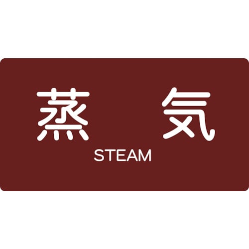■トラスコ中山(TRUSCO)　配管用ステッカー　蒸気　横　大　５枚入  TPS-STY-L