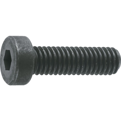 ■トラスコ中山(TRUSCO)　低頭六角穴付ボルト　黒染め半ネジ　サイズＭ４Ｘ２５　１２本入  B081-0425  (M4X25 12ｲﾘ)