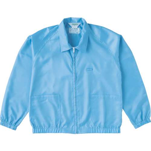■トラスコ中山(TRUSCO)　制電糸グリッド仕様ジャケット（衿付）　ブルー　Ｌ　TCLGJ-B-L