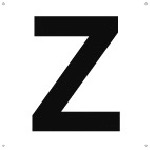 ■トラスコ中山(TRUSCO)　表示板　アルファベット「Ｚ」　４２０Ｘ４２０　TAEH-Z