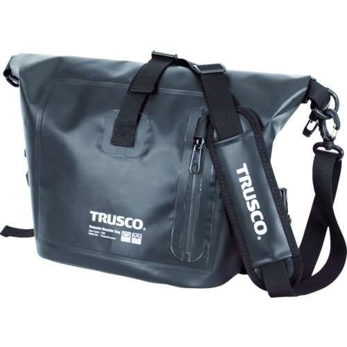 ■トラスコ中山(TRUSCO)　防水ターポリンショルダーバッグ　ブラック　TSB-BK
