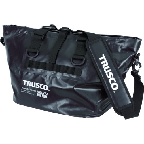 ■トラスコ中山(TRUSCO)　防水ターポリントートバッグ　Ｌサイズ　ブラック　TTBL-BK