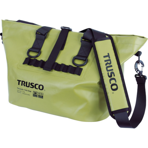 ■トラスコ中山(TRUSCO)　防水ターポリントートバッグ　Ｌサイズ　ＯＤ　TTBL-OD