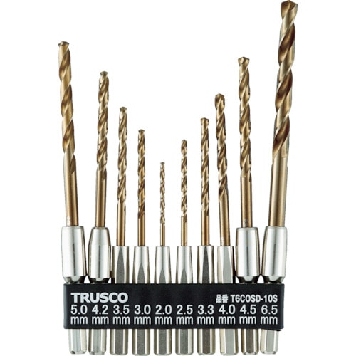 ■トラスコ中山(TRUSCO)　六角軸コバルトドリル　１０本組　T6COSD-10S