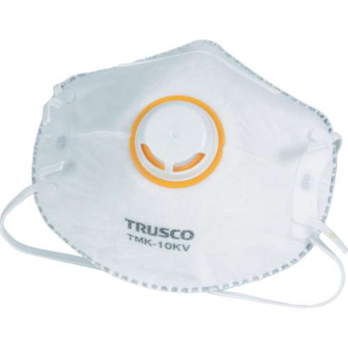 ■トラスコ中山(TRUSCO)　一般作業用マスク　活性炭入　排気弁付　１０枚入　TMK-10KV