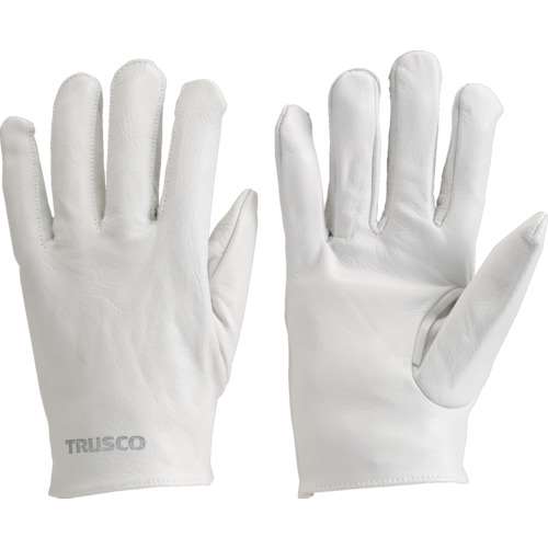 ■トラスコ中山(TRUSCO)　袖なし革手袋　クレスト牛革製　フリーサイズ　ホワイト　TYK-KW