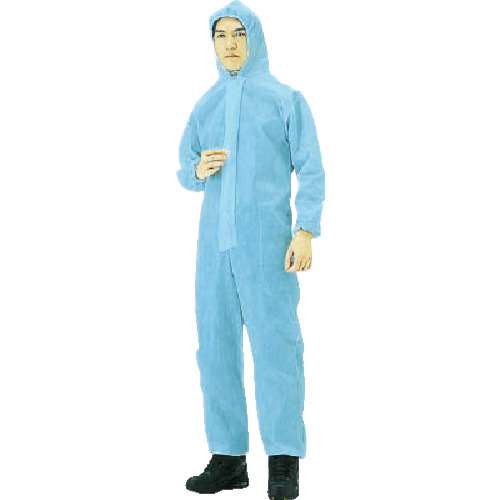 ■トラスコ中山(TRUSCO)　不織布使い捨て保護服　Ｌサイズ　ブルー　TPCLB