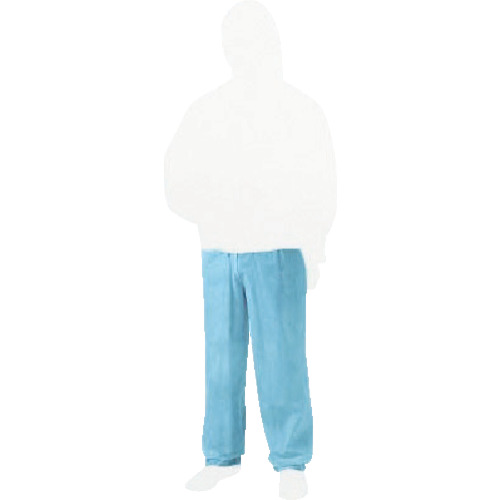 ■トラスコ中山(TRUSCO)　不織布使い捨て保護服ズボン　３Ｌサイズ　ブルー　TPCZ3LB