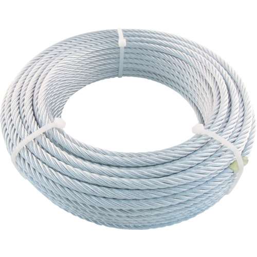 ■トラスコ中山(TRUSCO)　ＪＩＳ規格品メッキ付ワイヤロープ　（６Ｘ１９）Φ６ｍｍＸ３０ｍ　JWM6S30