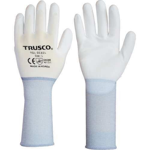 ■トラスコ中山(TRUSCO)　ナイロン手袋ＰＵ手のひらコートロング（１０双入）　Ｍ　TGL3131L10PM