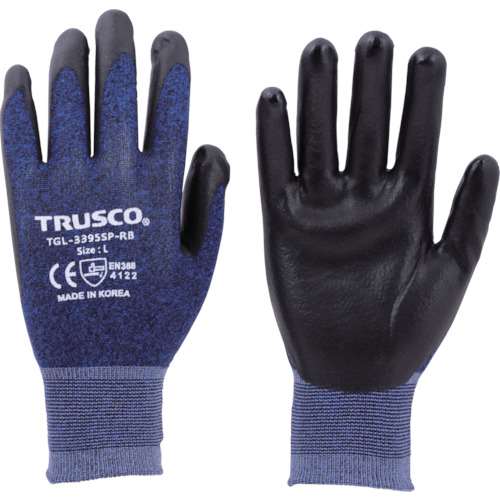 ■トラスコ中山(TRUSCO)　カラーニトリル背抜き手袋　ロイヤルブルー　Ｓ　TGL3395SPRBS
