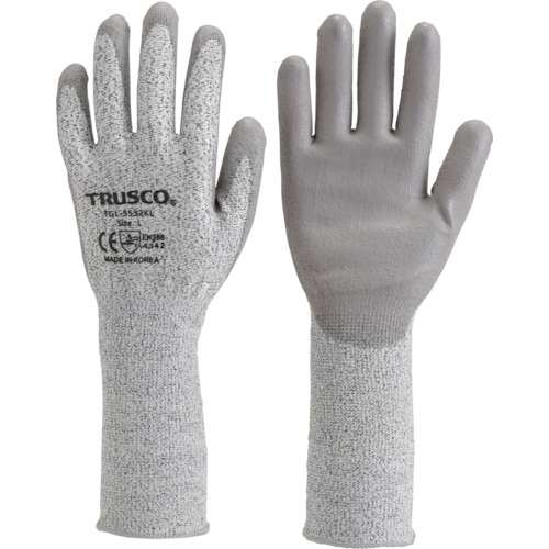 ■トラスコ中山(TRUSCO)　ＨＰＰＥ手袋ＰＵ手のひらコートロング　Ｓ　TGL5532KLS