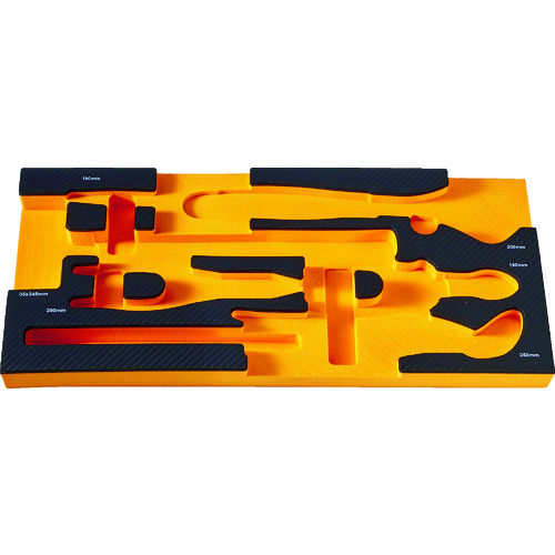 ■トラスコ中山(TRUSCO)　ＥＶＡフォーム　黒×オレンジ　３段式工具箱用　ＴＩＴ４４ＳＢＫＦ３