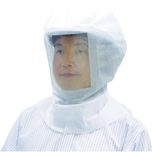 ■トラスコ中山(TRUSCO)　使い捨て頭巾　ヘルメット対応型　ＴＤＨ０２