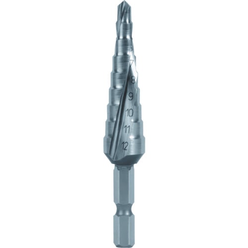 ■トラスコ中山(TRUSCO)　六角軸ステップドリル　２枚刃　４～１２ｍｍ　ＴＳＤＳ１２