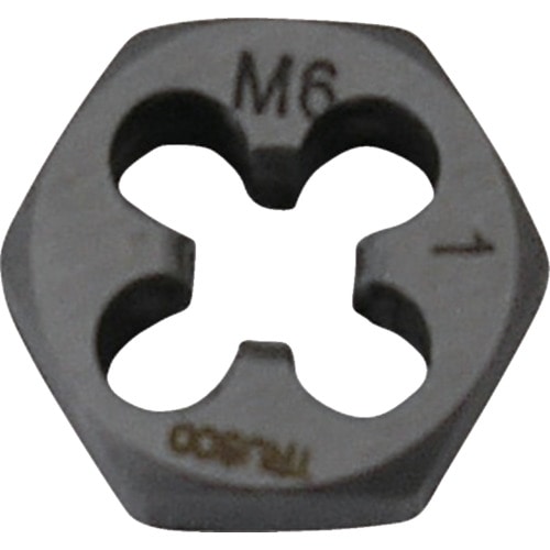 ■トラスコ中山(TRUSCO)　六角サラエナットダイス　並目　Ｍ６Ｘ１．０  TD6-6X1.0