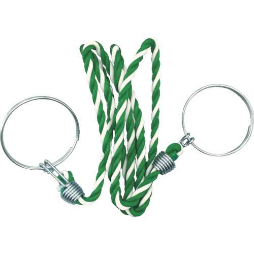 ■ＴＲＵＳＣＯ　コーン用ロープ　標識　緑×白　１２ｍｍＸ２ｍ TCC35