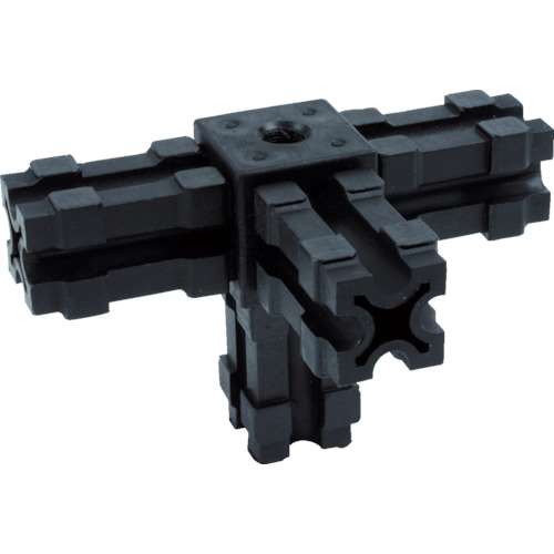 ■ＴＲＵＳＣＯ　２５ｍｍアルミフレーム用ジョイント　４方向　穴付き AFB4WH