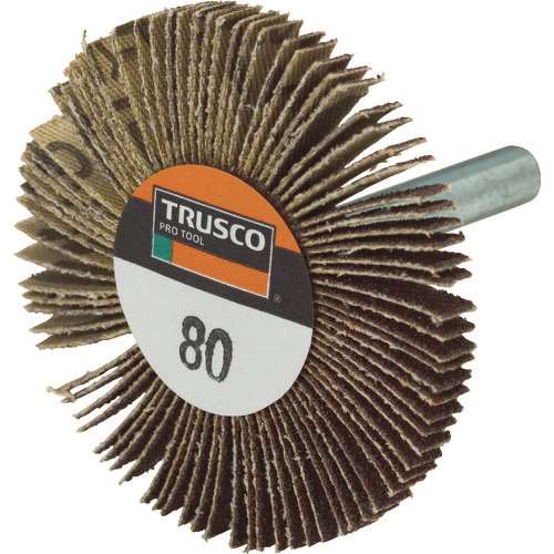 ■トラスコ中山(TRUSCO)　薄型フラップホイール　５０Ｘ５Ｘ６　＃８０　５個入　ＵＦ５００５８０