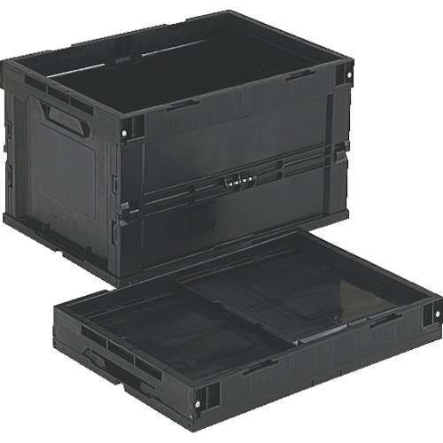 ■トラスコ中山(TRUSCO)　導電性折り畳みコンテナ　５０Ｌ　黒CRS50EA