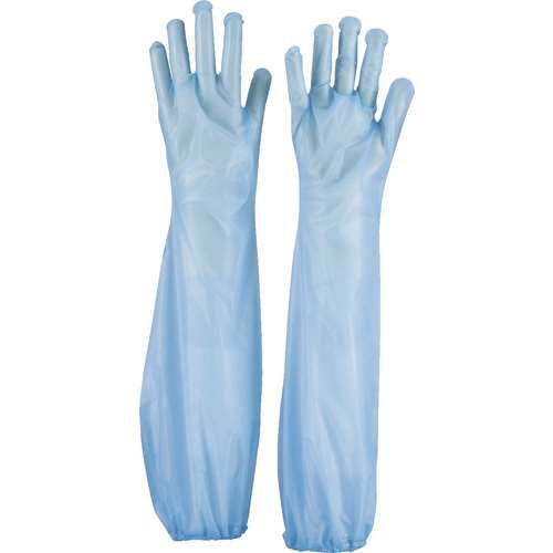 ■ＴＲＵＳＣＯ　使い捨てポリエチレンロング手袋　ブルー　（３０枚入） TPL60B