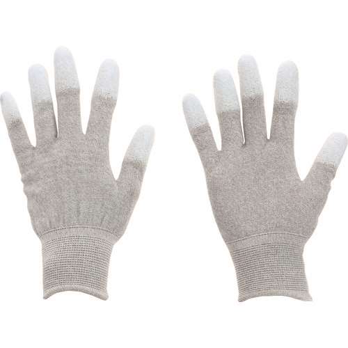 ■ＴＲＵＳＣＯ　銅繊維入ＥＳＤ手袋　指先コートタイプ　Ｓサイズ ESDGFTS
