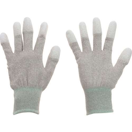 ■ＴＲＵＳＣＯ　銅繊維入ＥＳＤ手袋　指先コートタイプ　Ｍサイズ ESDGFTM