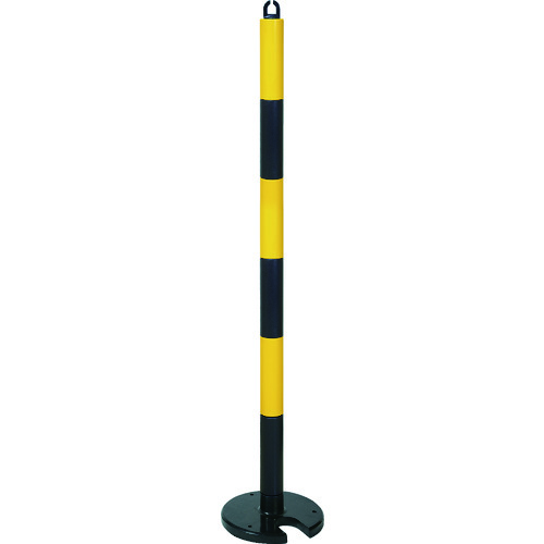 ■ＴＲＵＳＣＯ　やわらかＰＵポール　イエロー・ブラック　１２８ｃｍ　アンカー穴１０ｍｍ付　屋内外型タイプ TGP13A
