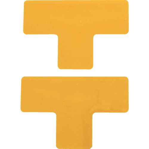■ＴＲＵＳＣＯ　耐久フロアサインズＴ型　Ｍサイズ　黄２枚（１シート） DFSTY