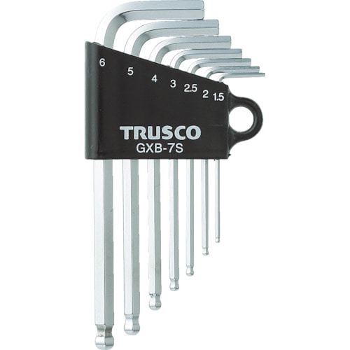 ■トラスコ中山(TRUSCO)　ボールポイント六角棒レンチセット　７本組  GXB-7S  (7ﾎﾝｸﾞﾐ 1.5-6MM)