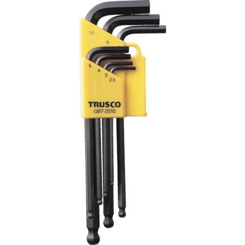 ■トラスコ中山(TRUSCO)　ボールポイント式六角棒レンチ　７本組  GB7-2510 (7ﾎﾝｸﾞﾐ 2.5-10MM)
